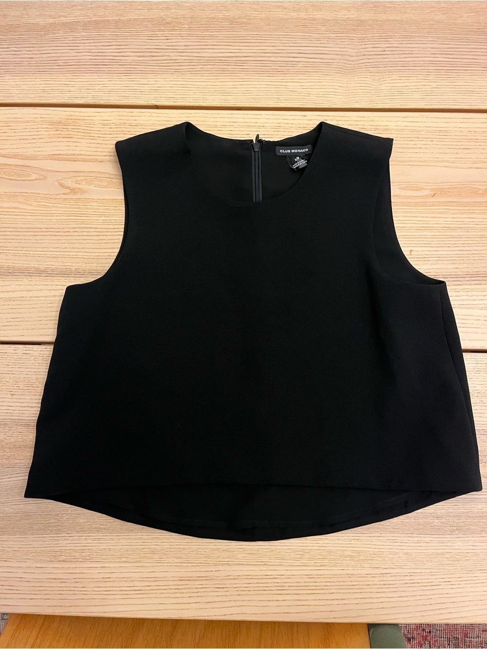 Club Monaco Black Sleeveless Crewneck Shell Top